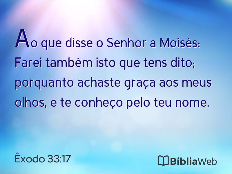 Êxodo 33:17 em imagem para compartilhar