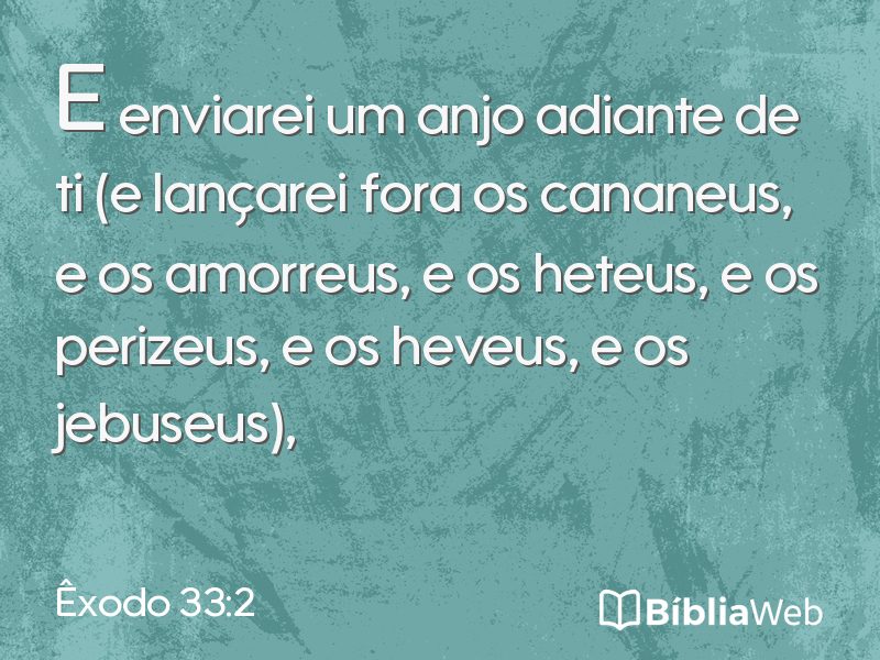 Êxodo 33:2 em imagem para compartilhar