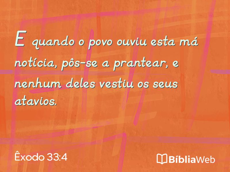 Êxodo 33:4 em imagem para compartilhar