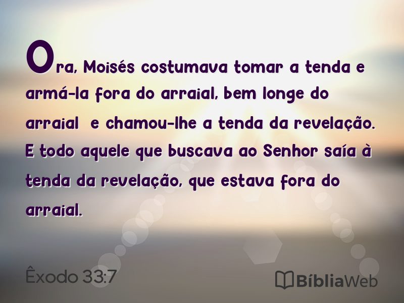 Êxodo 33:7 em imagem para compartilhar