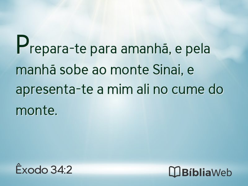 Êxodo 34:2 em imagem para compartilhar