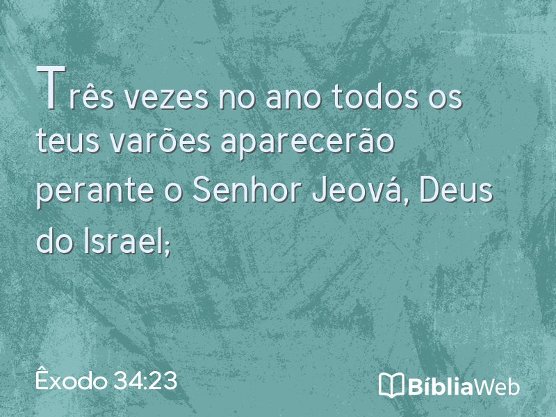 Êxodo 34:23 em imagem para compartilhar