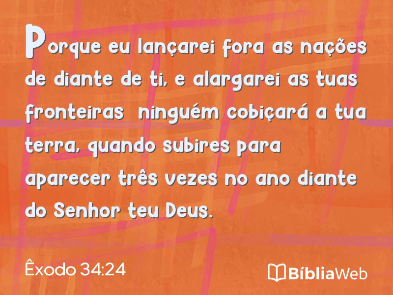 Êxodo 34:24 em imagem para compartilhar