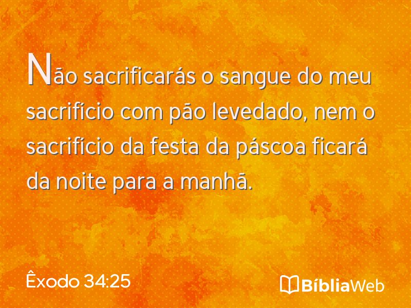Êxodo 34:25 em imagem para compartilhar