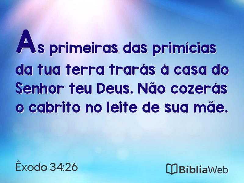 Êxodo 34:26 em imagem para compartilhar