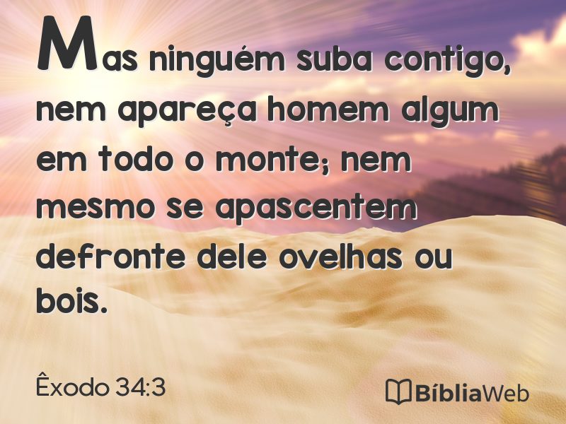 Êxodo 34:3 em imagem para compartilhar