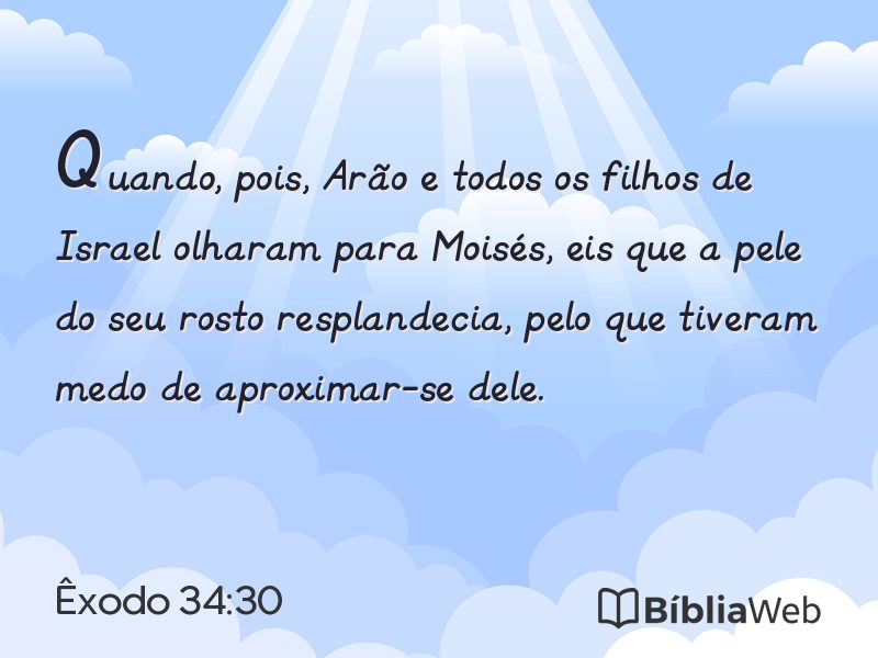 Êxodo 34:30 em imagem para compartilhar