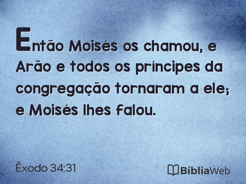 Êxodo 34:31 em imagem para compartilhar
