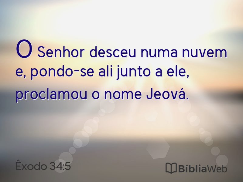 Êxodo 34:5 em imagem para compartilhar