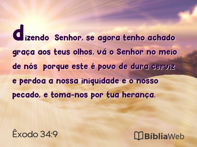 Êxodo 34:9 em imagem para compartilhar