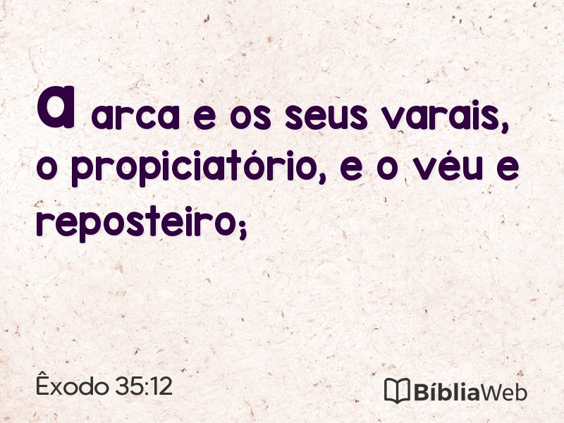 Êxodo 35:12 em imagem para compartilhar