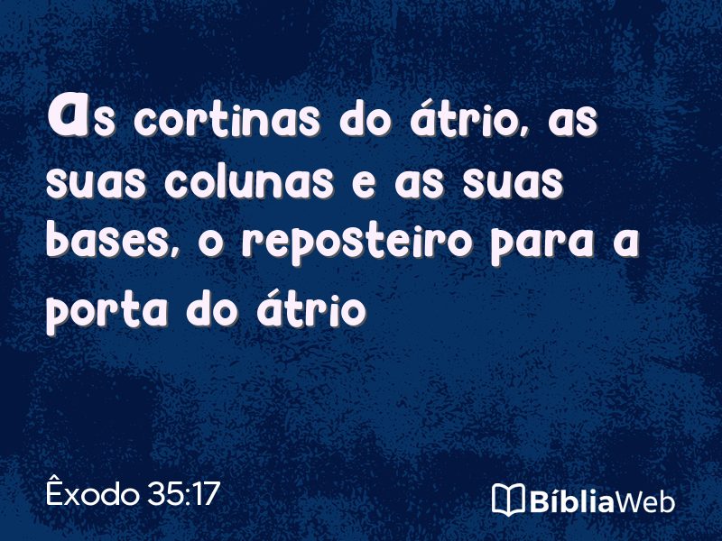Êxodo 35:17 em imagem para compartilhar