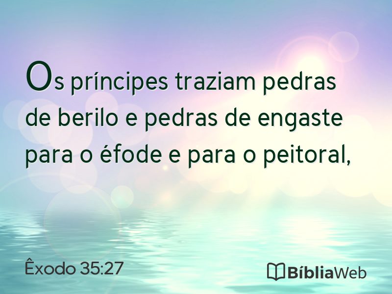 Êxodo 35:27 em imagem para compartilhar