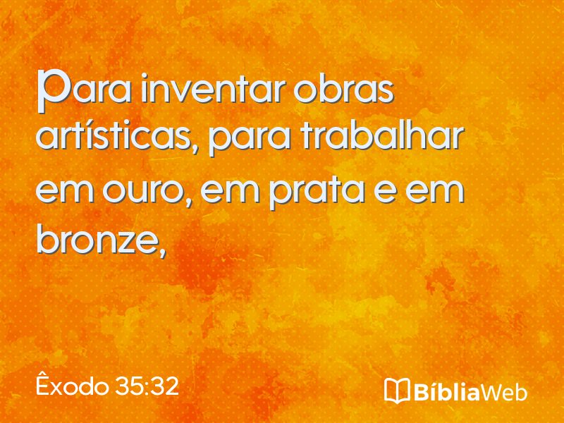 Êxodo 35:32 em imagem para compartilhar