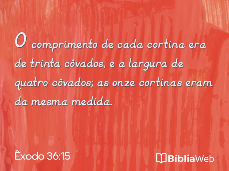 Êxodo 36:15 em imagem para compartilhar