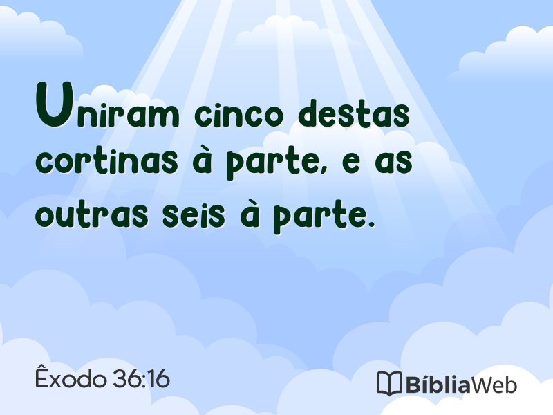 Êxodo 36:16 em imagem para compartilhar