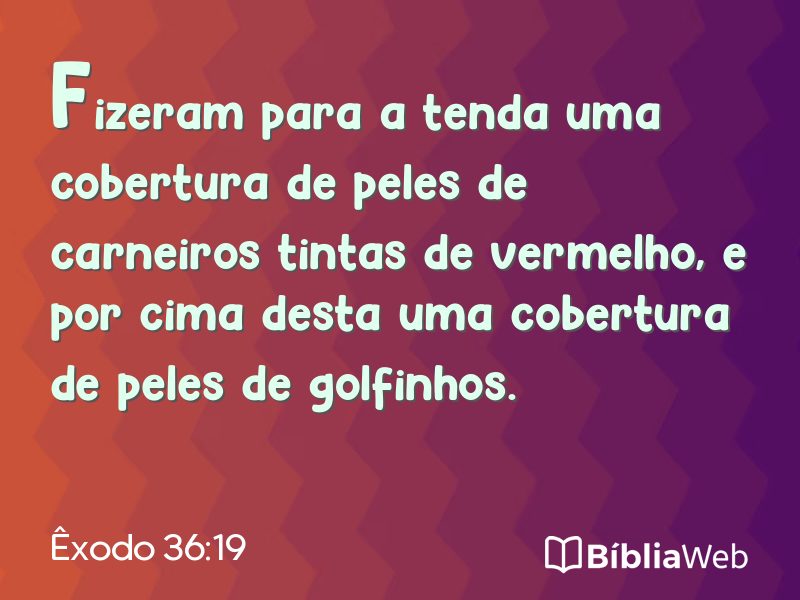 Êxodo 36:19 em imagem para compartilhar