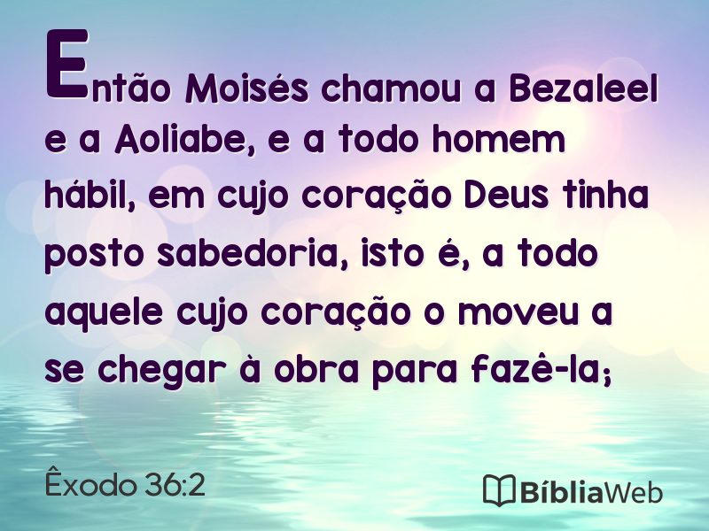 Êxodo 36:2 em imagem para compartilhar