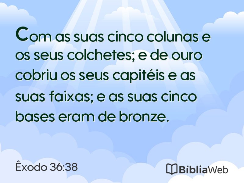 Êxodo 36:38 em imagem para compartilhar
