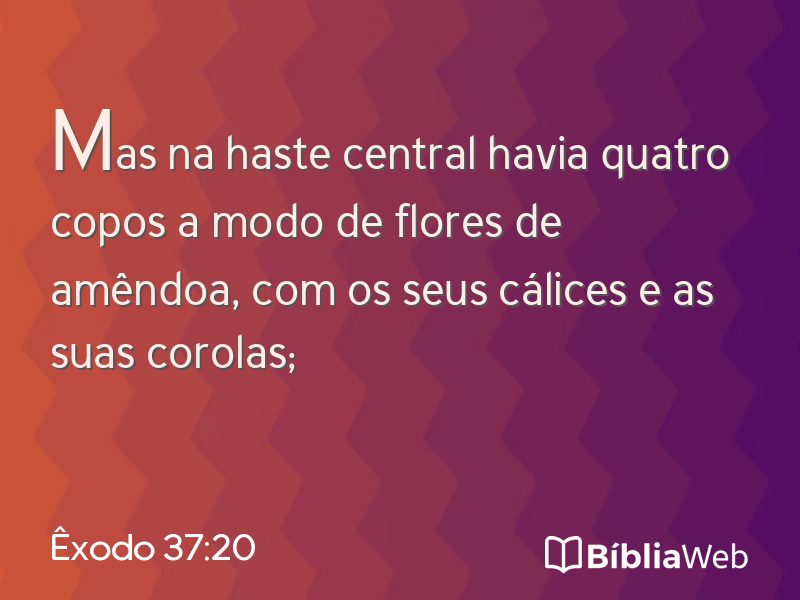 Êxodo 37:20 em imagem para compartilhar