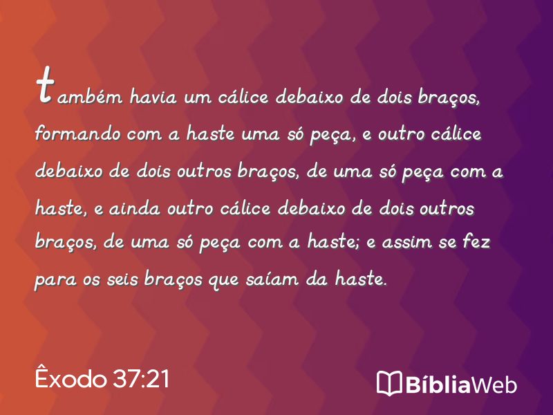 Êxodo 37:21 em imagem para compartilhar