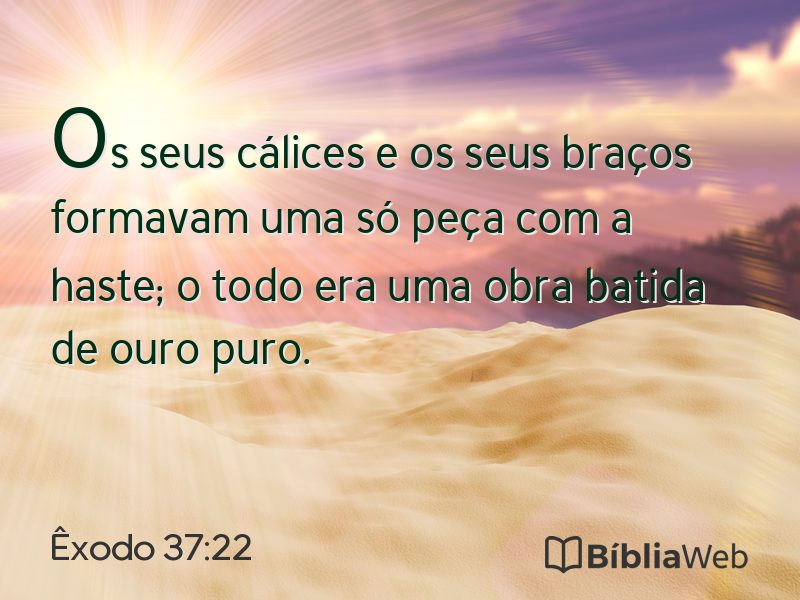 Êxodo 37:22 em imagem para compartilhar