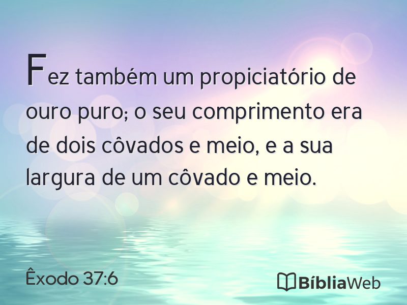 Êxodo 37:6 em imagem para compartilhar