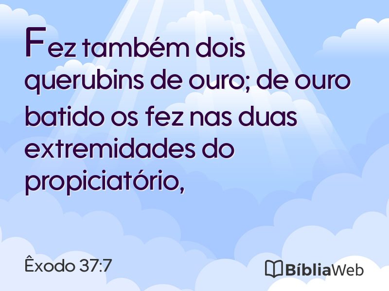 Êxodo 37:7 em imagem para compartilhar
