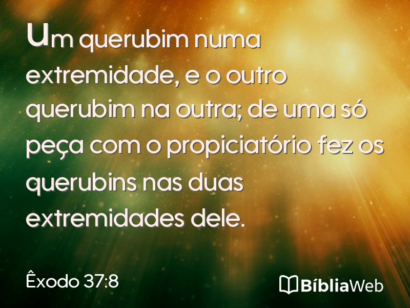 Êxodo 37:8 em imagem para compartilhar