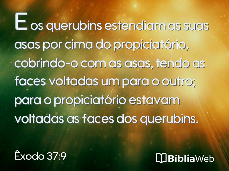 Êxodo 37:9 em imagem para compartilhar