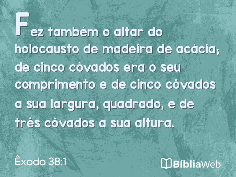 Êxodo 38:1 em imagem para compartilhar