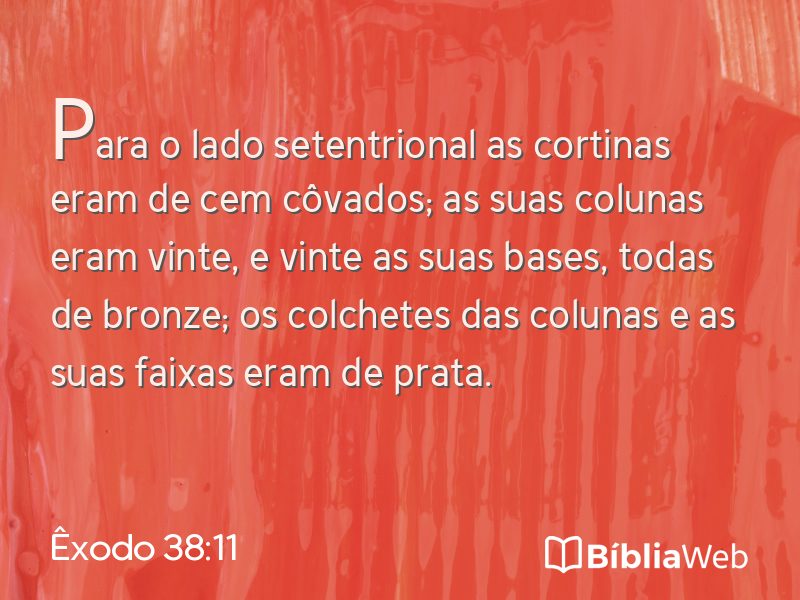 Êxodo 38:11 em imagem para compartilhar