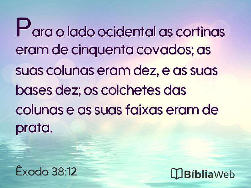 Êxodo 38:12 em imagem para compartilhar