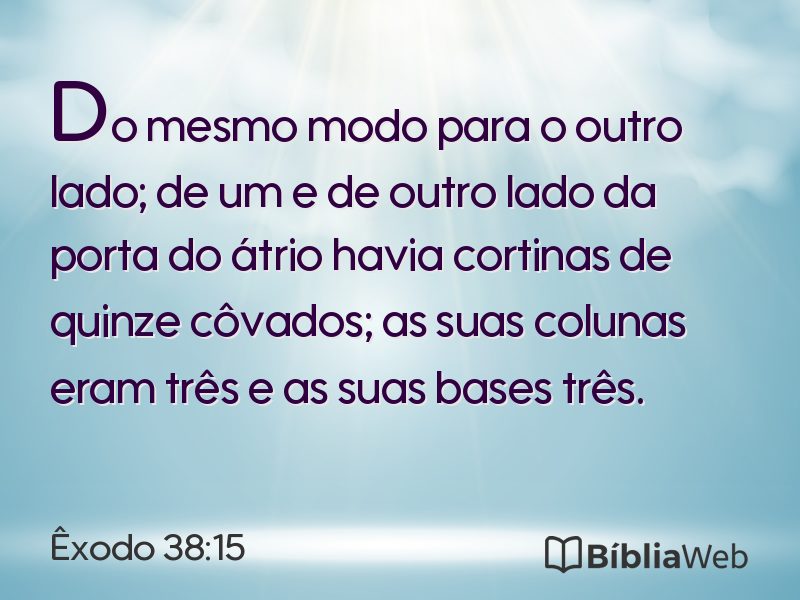 Êxodo 38:15 em imagem para compartilhar