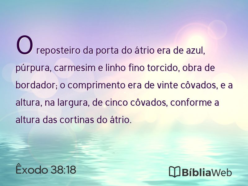 Êxodo 38:18 em imagem para compartilhar