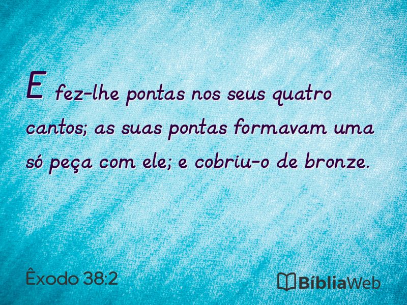 Êxodo 38:2 em imagem para compartilhar