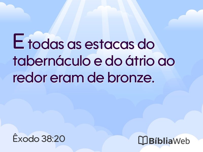 Êxodo 38:20 em imagem para compartilhar