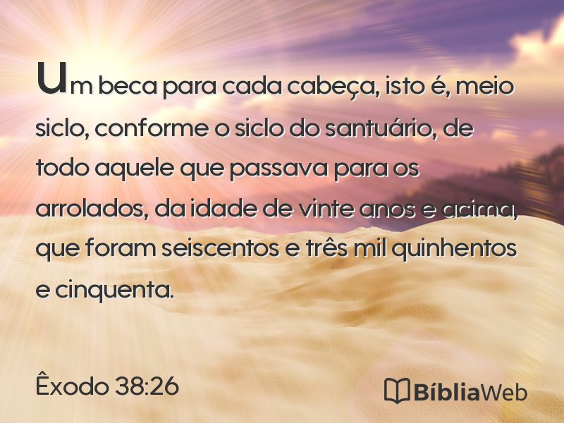 Êxodo 38:26 em imagem para compartilhar