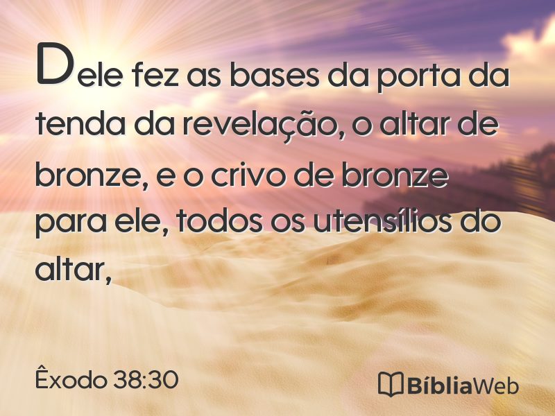 Êxodo 38:30 em imagem para compartilhar