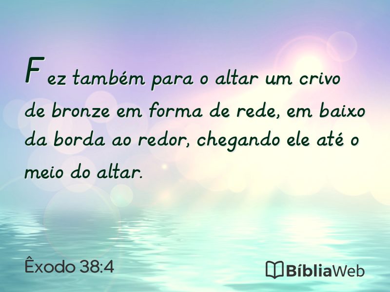 Êxodo 38:4 em imagem para compartilhar