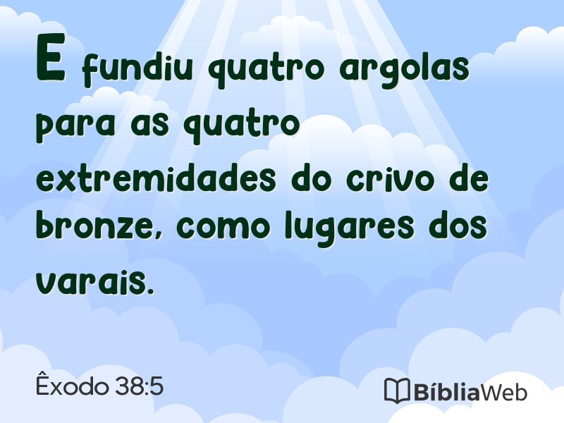 Êxodo 38:5 em imagem para compartilhar