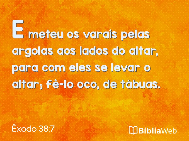 Êxodo 38:7 em imagem para compartilhar