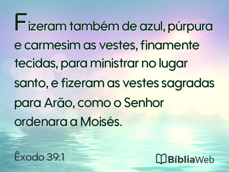 Êxodo 39:1 em imagem para compartilhar
