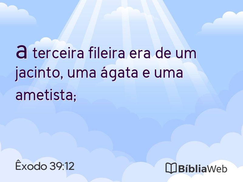 Êxodo 39:12 em imagem para compartilhar