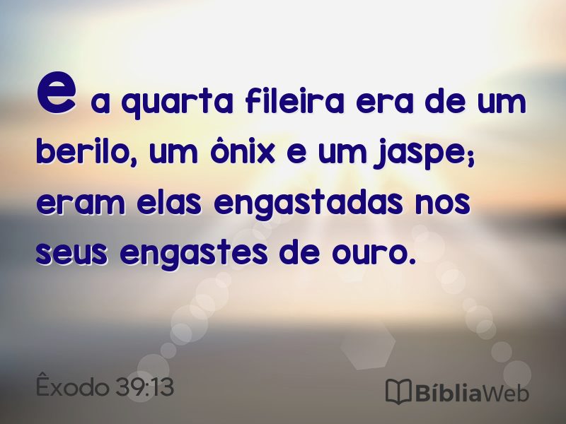 Êxodo 39:13 em imagem para compartilhar