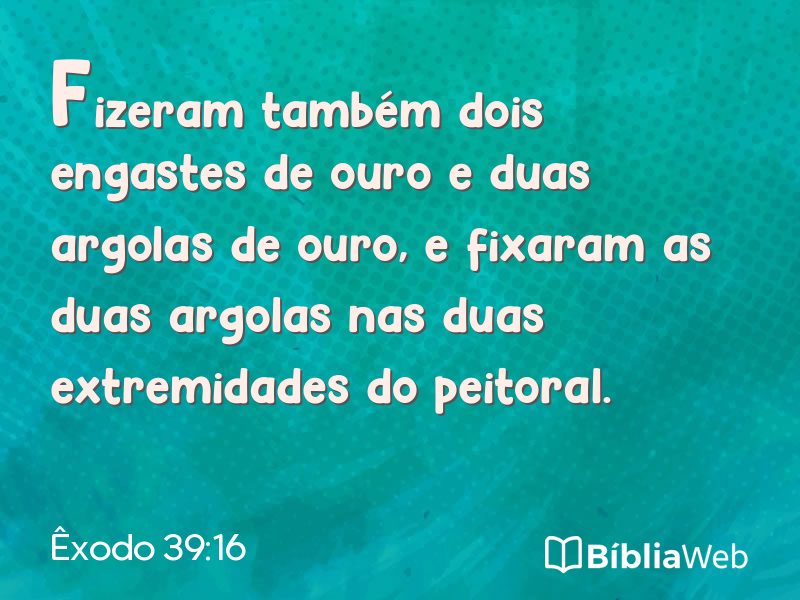 Êxodo 39:16 em imagem para compartilhar