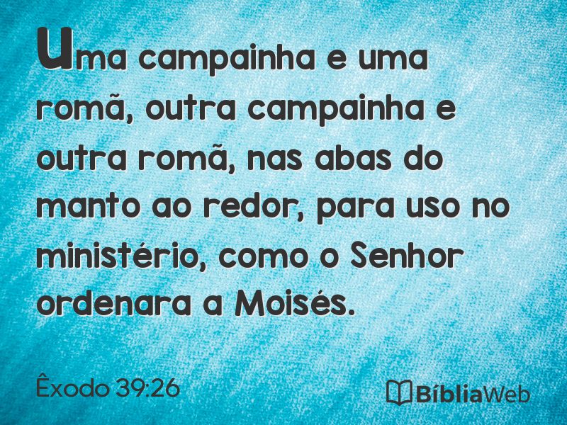 Êxodo 39:26 em imagem para compartilhar