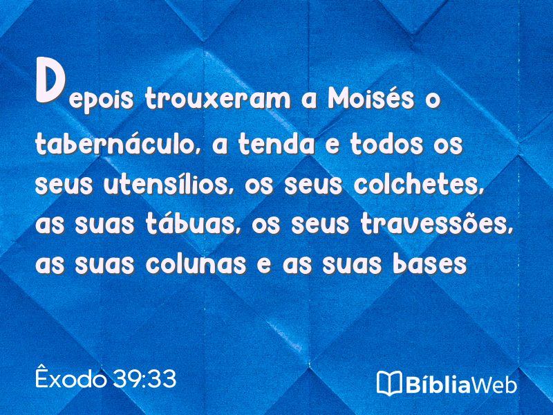 Êxodo 39:33 em imagem para compartilhar