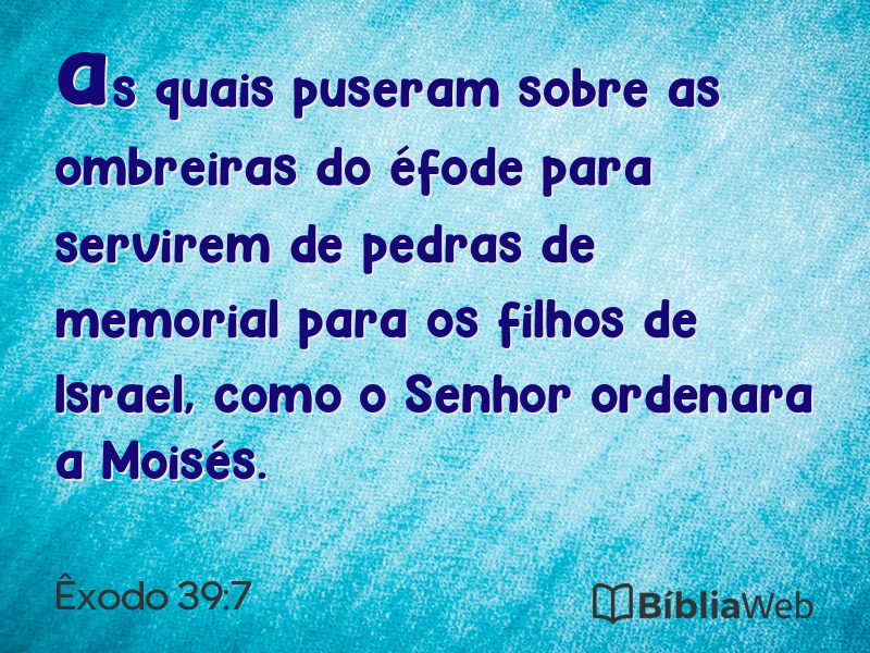 Êxodo 39:7 em imagem para compartilhar