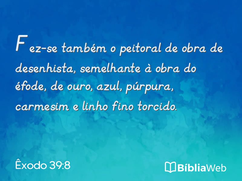 Êxodo 39:8 em imagem para compartilhar
